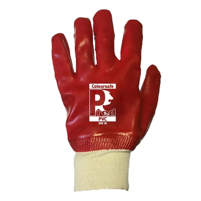 Predator PVC Red Dexterity Handling Gloves Gloves.co.uk